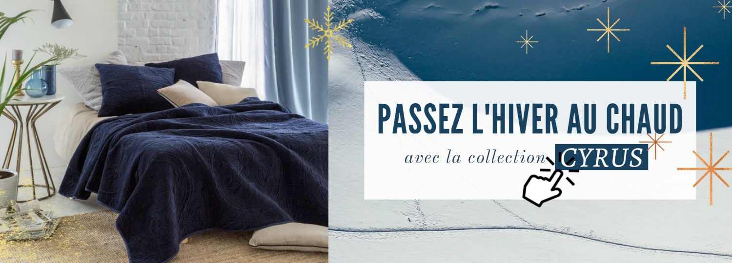 Parure de lit -Vosges - percale de coton brod&eacute;